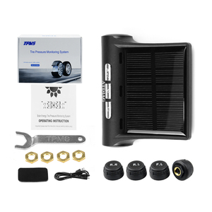 Sistema de monitor de alarma de presión de neumáticos de coche TPMS inteligente, pantalla de 4 sensores, advertencia de temperatura de presión de neumáticos inteligente Solar - Product Image 1
