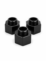 Adaptateur de pulvérisateur hexagonal noir en plastique, connecteur fileté mâle-femelle pour pulvérisateur d'irrigation souterrain escamotable
