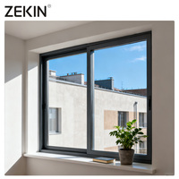ZEKIN esmerilado transparente pequeño arco doble acristalamiento deslizador deslizante doble vidrio templado 3 pistas ventanas correderas para el hogar