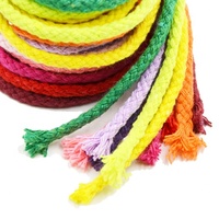 Cordon en corde tressée creuse bio de 3mm, 4mm, 5mm, 6mm en nylon, polyester et coton pour emballage, macramé et cordon de serrage de panier - Vente en gros