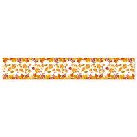 Bannière de Thanksgiving en tissu d'automne, chemin de table, décoration de fête, décoration murale pour la maison, motif dinde, citrouille, feuilles de récolte, pour festival d'automne