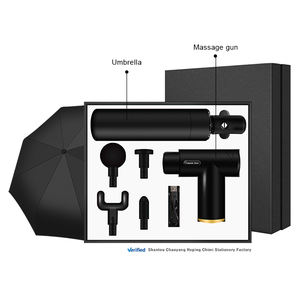 Juego de regalo corporativo 2 en 1 de pistola de masaje y paraguas para obsequios de empresas comerciales - Product Image 4