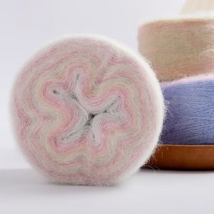 Dimuni progressif <span class=keywords><strong>soie</strong></span> arc-en-ciel hiver Cardigan tricot <span class=keywords><strong>Mohair</strong></span> fil mélangé gâteau Crochet fil à tricoter fil fantaisie - Product Image 5