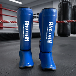 ANGTIAN Protectores de Espinilla de Cuero para MMA, Muay Thai y Kickboxing - Protectores Duraderos para Espinilla y Empeine - Product Image 3