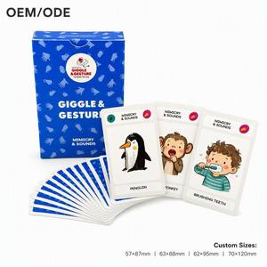Juego de Cartas Educativo Ecológico y Duradero para Niños, con Sonidos de Gestos y Mimicarias, Tarjetas de Aprendizaje Interactivas para la Primera Infancia - Product Image 1
