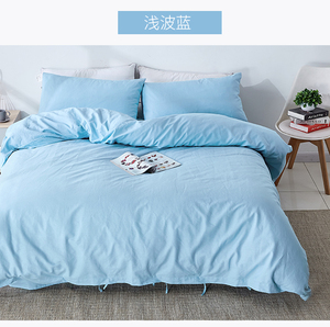 Parure de lit 55% lin 45% coton, respirante, antibactérienne, 200 fils/cm², haute qualité, tissée, unie, pour adulte - Product Image 5