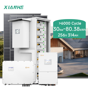 Système solaire hybride compatible 50kW 80kW avec panneaux mono cristaux de niveau 1 et batterie BESS haute tension 314Ah pour micro-réseau industriel - Product Image 1