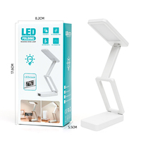 Lampe de table rechargeable portable à LED de 1200 mAh, pliable, à commande tactile, à intensité variable, pour la nuit, banque d'alimentation extérieure, pour la chambre à coucher et la maison