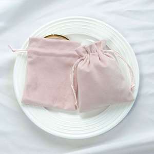 Wholesale Logo Print Suede Luxury Gift <b>Drawstring</b> <b>Makeup</b> Pouch Dust <b>Bag</b> Soft Jewelry Perfume Bottle Package - Product Image 3