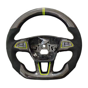 Pour <span class=keywords><strong>Focus</strong></span> MK3 MK2 <span class=keywords><strong>ST</strong></span> RS 2015 2016 2018 2019 Volant de sport en cuir en fibre de carbone Intérieur automobile - Product Image 1
