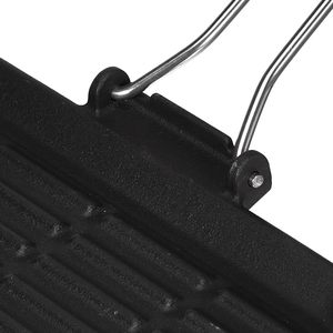 Padella Griglia Rettangolare in Ghisa 23x36cm Nera Compatibile con Induzione Manico Pieghevole - Product Image 3