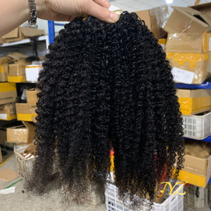 Dikke 115G Zacht 100% Rauw Maagdelijk Menselijk Haar Gehaakte Bundels Veren Burmese Krullende Gehaakte Haarextensies - Product Image 5