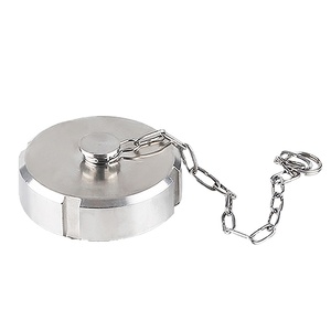 Bouchon obturateur sanitaire en acier inoxydable 304 PN16, certifié CE, forgé, poli, pour soudure alimentaire carrée - Product Image 1