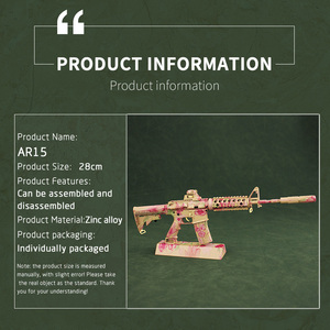 AR15 armée série jouet pistolets chèvre modèle Pistola Miniature chèvre noir bricolage métal jouet <span class=keywords><strong>militaire</strong></span> métal jouet pistolet modèle - Product Image 2