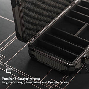 EVA Aluminum <strong>Storage</strong> Tool <strong>Box</strong> Hardcase Custom Portable Gun Case Long Carrying Case Nylon Foam Black <strong>Briefcase</strong> - Product Image 3