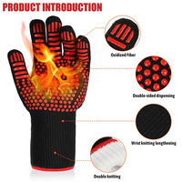Gants de cuisine en silicone antidérapants, résistance extrême à la chaleur, gants de barbecue flexibles en silicone, gants de cuisine antidérapants pour barbecue