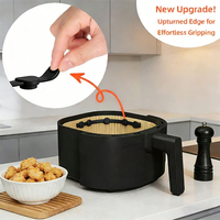 LEDUN Lot de 4 accessoires pour friteuse à air : Kit de boucles magnétiques en silicone pour maintenir les couvercles jetables en place en toute sécurité