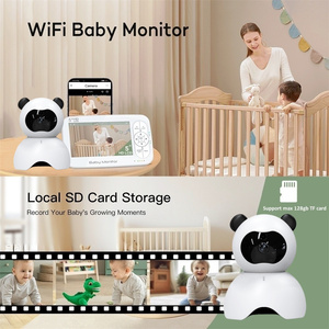 Nouvelle tendance 2026 : Caméra bébé WiFi avec écran partagé, enregistrement vidéo, batterie 5000 mAh et <span class=keywords><strong>support</strong></span> de stockage local 128 Go - Product Image 3