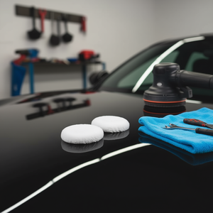 Tampon de polissage en laine non abrasif Fervi VDL150 pour le lustrage et le detailing automobile - Product Image 3