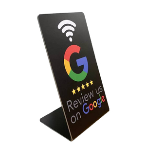 Personalizzabile RFID NFC Display acrilico stand da tavolo carta impermeabile <span class=keywords><strong>QR</strong></span> codice Google Card telefono cellulare induzione Hotel Social - Product Image 3