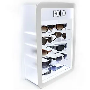 New style adversting sunglass eyeglasses acrylic retail led countertop display stand