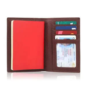 Wholesale Leather Passport Holder Travel Card Holders Rfid Slim Leather Passport Cover