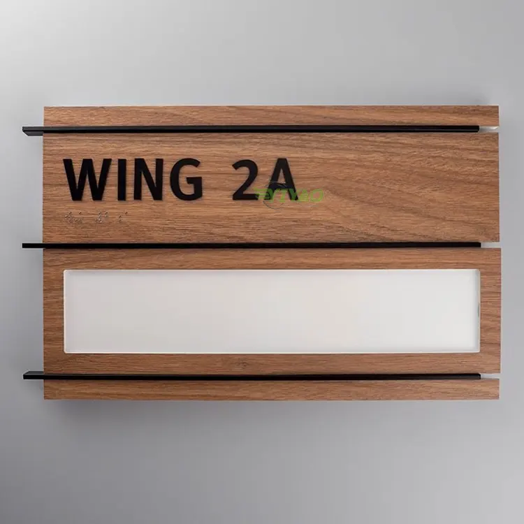 Yiyao Groothandel Productie Unieke Custom Muur Binnen Naam Plaat Sign Bedrijf Kantoor Bewegwijzering Ontwerp