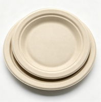Assiette en pulpe de papier recyclable personnalisable de qualité alimentaire pour événements, traiteur, restaurant, usage domestique, exposition et service alimentaire