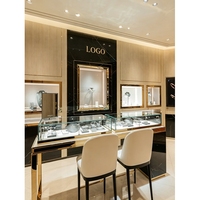 Boutique de bijoux de luxe Or Clair, Agence VIP complète, Partenaire Fortune 500, Niches de présentation encastrées sur mesure, Tables de consultation VIP