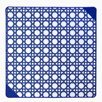 Alas Meja Mahjong Motif Bunga Amethyst dengan Desain Kotak-kotak, Tahan Air, untuk Hiburan dan Permainan Mahjong Gaya Amerika.