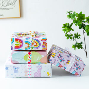 Wholesale Disposable 80g <b>Birthday</b> Coated Silicone Virgin <b>Paper</b> 43*300cm Luxury Custom Printed Gift <b>Wrapping</b> Packaging <b>Roll</b> - Product Image 4