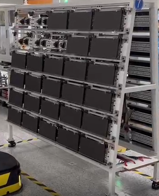 AGV Compatible Intelligent Burn-in Rack Auto Loading/Unloading Rechargeable for PCB Power Supply Smart Factory Production Line