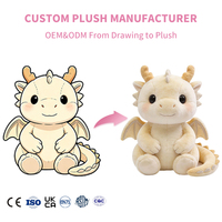Jouets conformes à la CPSIA, fabrication professionnelle de votre propre dragon en peluche blanc personnalisé, personnalisez votre jouet en peluche doux
