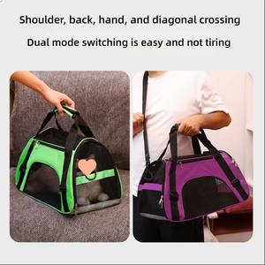 Taşınabilir Crossbody yüksek kalite katlanabilir tasarım dayanıklı genişletilebilir havayolu köpek malzemeleri seyahat evcil hayvan taşıyıcı kedi çantası - Product Image 6