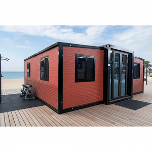 Kit de structure en panneaux sandwich 20ft/40ft pour maison conteneur rectangulaire respirante, préfabriquée, design moderne, épaisseur standard, économique, pour extérieur - Product Image 1