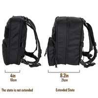 Sac à dos en nylon durable et imperméable avec fermeture éclair pour l'exploration en plein air et les longs trajets