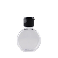 Bouteille de crème pour le visage ronde et plate de 30 ml, vente en gros d'usine, avec crochet, pour transport extérieur, sans lavage, en plastique, pour désinfectant pour les mains