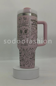 Bán Buôn Hot Bán Xe Phích Thép Không Gỉ 40 Oz Mô Hình Mới Hỗ Trợ Tùy Chỉnh Khắc Cốc Thủy Tinh Với Xử Lý Và Vòi Bìa - Product Image 5