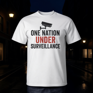 T-shirt unisexe pour adultes One Nation Under Surveillance, à manches courtes et col rond, promotionnel - Product Image 3