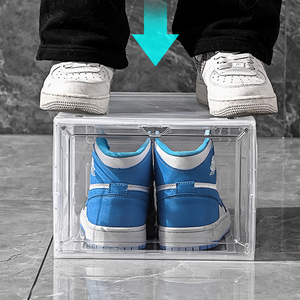 Boîtes à chaussures magnétiques super attrayantes, multifonctionnelles, en plastique, auto-assemblables, organisateur de salon, sûres, robustes, pliables pour la literie - Product Image 4