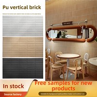 PU Modern Vertical Tile Ringan Tahan Air Tahan Lembab Papan Dekorasi Dinding Eksterior Latar Belakang Buatan