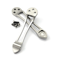 Couteau Spyderco Spider C81 en alliage de titane avec pince intégrée, couteau Spider en alliage de titane C223, pince arrière en titane