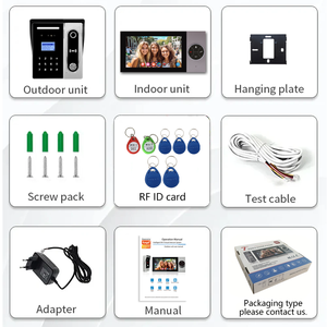 טויה וידאו חכם <span class=keywords><strong>intercom</strong></span> מערכת wifi rfid פנים סיסמא לפתוח 1080p בית וידאו דלת טלפון דלת וידאו - Product Image 6