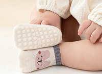 Chaussettes Jacquard Personnalisées pour Bébé, Chaussettes Fines Respirantes en Coton Antidérapantes, Chaussettes Discrètes à Semelle Souple Antidérapante pour Tout-Petits, Idéales pour le Quotidien