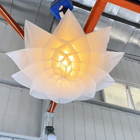Grande fleur électrique à LED, s'ouvre et se ferme automatiquement, éclairage mécanique cinétique, fleur électrique qui se relève, lustre électrique