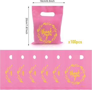 Bolsas de Regalo Huamaohengchun para Dulces y Galletas, para Fiestas de Cumpleaños, Baby Shower, Bodas, Navidad, Jubilaciones, Color Rosa - Product Image 2