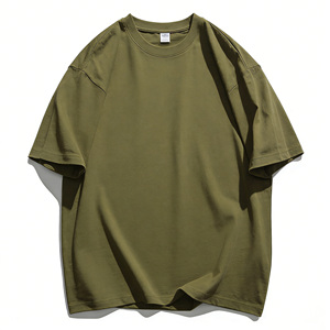 เสื้อยืดคอกลมโอเวอร์ไซส์ผ้าคอตตอน 100% หนัก 220 กรัม ทอแบบหนา ระบายอากาศได้ดี สวมใส่สบาย สำหรับผู้ชาย รับผลิตตามแบบ (OEM) ขายส่ง พร้อมสกรีนโลโก้ - Product Image 3