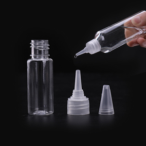 Squeeze Bottle 2020 The Prevailing Trend Pocket Size Plastic PET Pointed Hair Oil Nozzle Clear Squeeze Bottles With Twist Caps