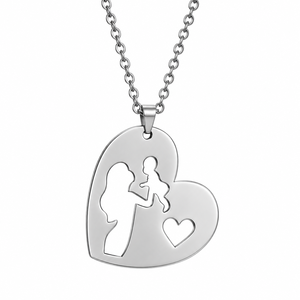 Collar con Colgante <span class=keywords><strong>de</strong></span> Corazón Hueco Personalizado <span class=keywords><strong>para</strong></span> <span class=keywords><strong>Madre</strong></span> e Hija, Chapado en Oro <span class=keywords><strong>de</strong></span> 18K, Acero Inoxidable, Joyería <span class=keywords><strong>de</strong></span> Moda <span class=keywords><strong>para</strong></span> <span class=keywords><strong>el</strong></span> Día <span class=keywords><strong>de</strong></span> la <span class=keywords><strong>Madre</strong></span>, Regalo <span class=keywords><strong>para</strong></span> Mujer - Product Image 3