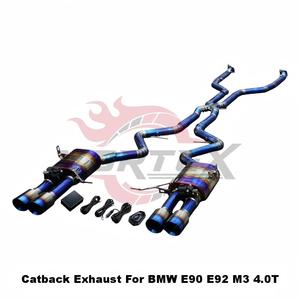 ระบบท่อไอเสียแบบ Catback ยี่ห้อ VORTEX ผลิตจากไทเทเนียม สำหรับ BMW M3 E90 E92 S65 V8 4.0L ขายส่งจากโรงงาน ท่อเก็บเสียงสำหรับรถแข่งสมรรถนะสูง - Product Image 4